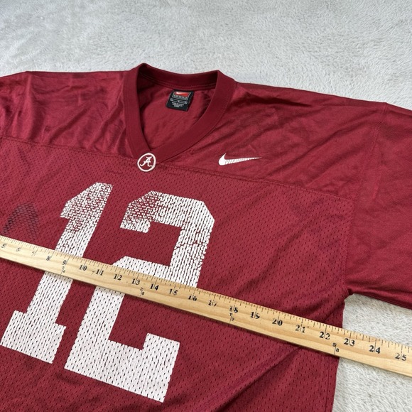 Nike Alabama Crimson Tide Jersey Mens Large Red Football #12 Team Mesh READ - Picture 6 of 10